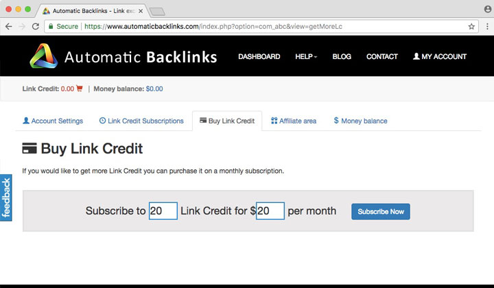 Automatic Backlinks Buy Link Credit