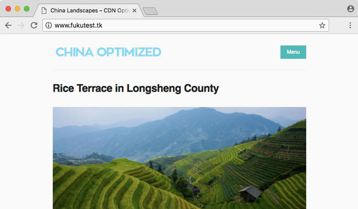 China Optimized WordPress