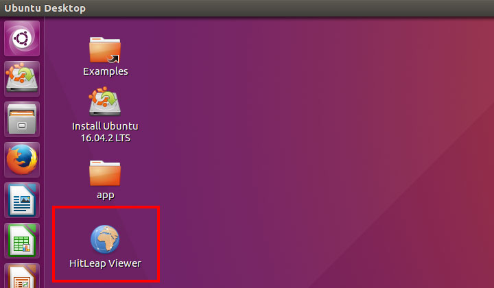 Ubuntu Desktop HitLeap Viewer.