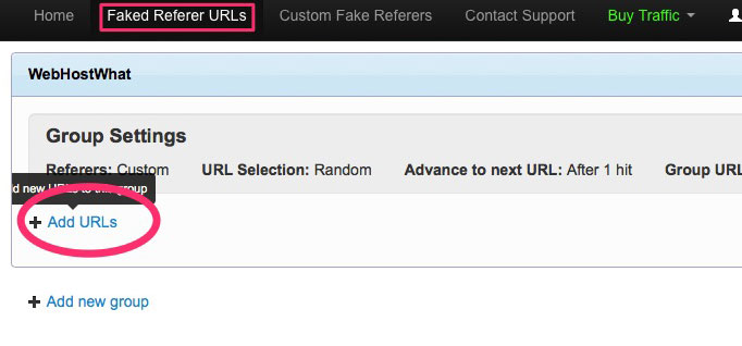 Add URLs in Group Settings