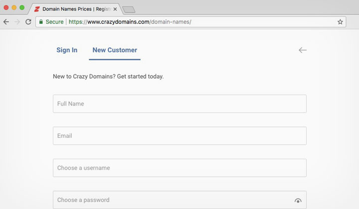 Crazy Domains New Customer