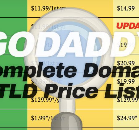 Godaddy Domain Name Price List