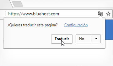 Google Chrome Bluehost Español