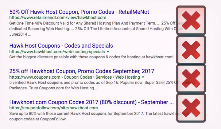 Hawk Host Coupon Websites