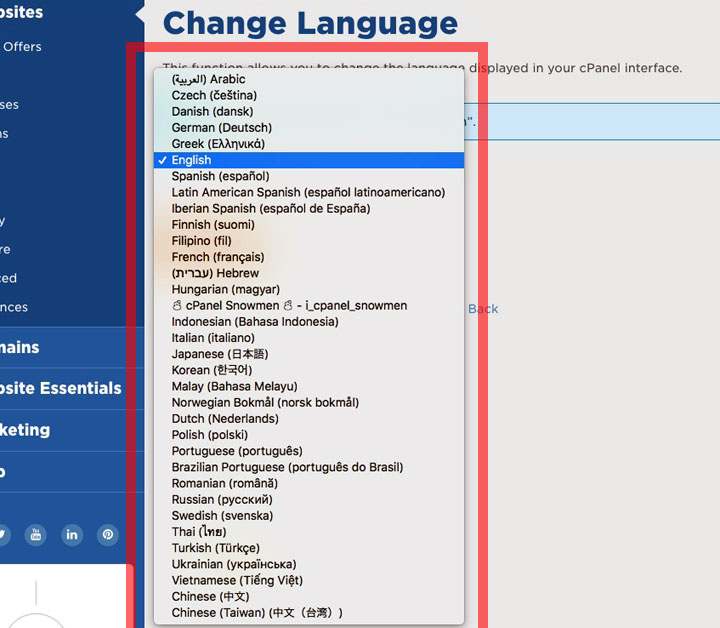 HostGator Languages