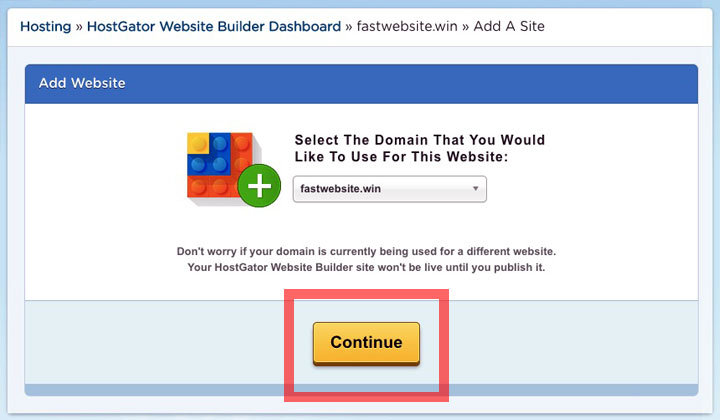 HostGator Select Website Domain