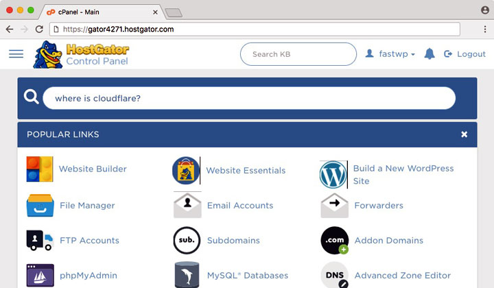 HostGator cPanel Cloudflare