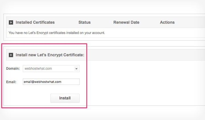 Install Let's Encrypt Certificate