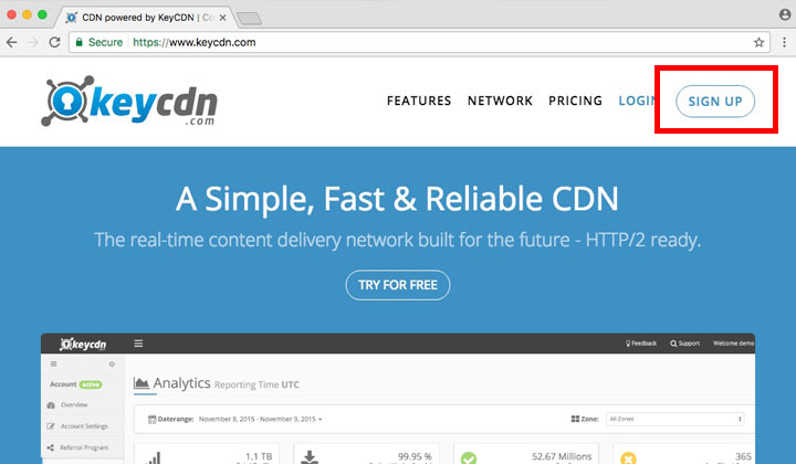 KeyCDN Try for Free