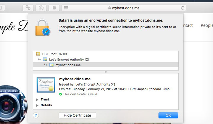 Let's Encrypt SSL Issued