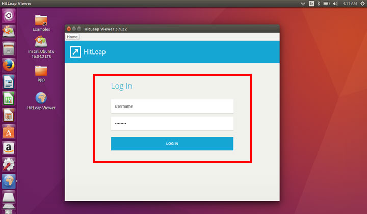 Log In HitLeap Viewer