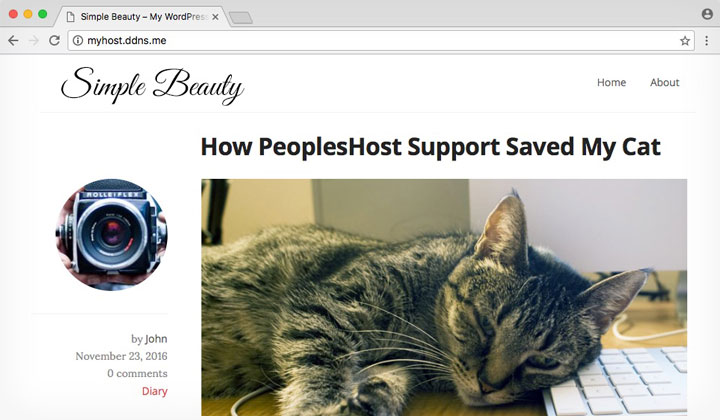 PeoplesHost Support Saved Cat