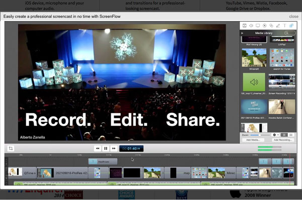 Screencast Software ScreenFlow Mac OS X