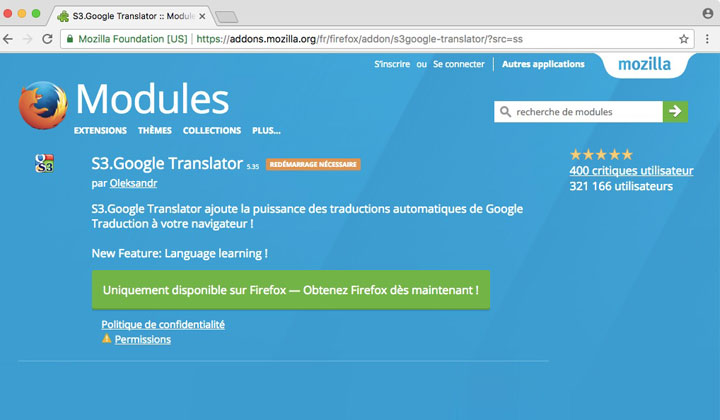 Traducteur de Google S3