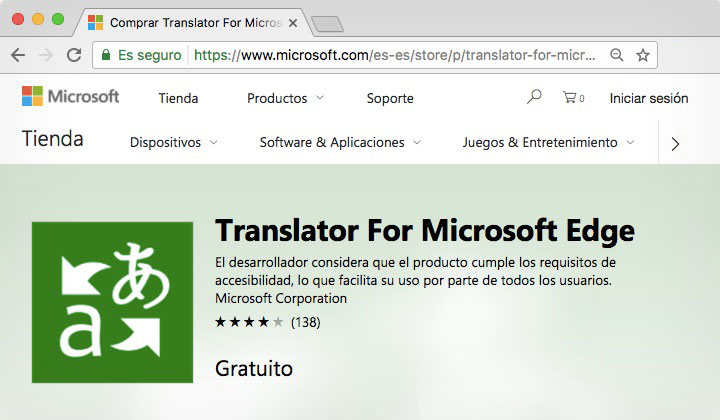 Translator para Microsoft Edge