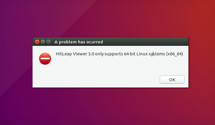 Ubuntu: HitLeap Viewer 3.0 only supports 64-bit Linux systems (x