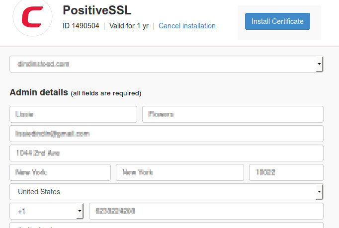 SSL Certificate CSR Details